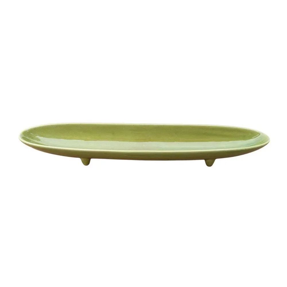Pier 1 Footed Floating Candle/Votive Holder-Green-18 1/2
